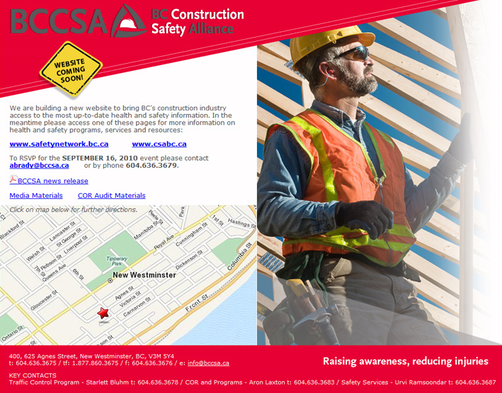 Website Capture: BC Construction Safety Alliance