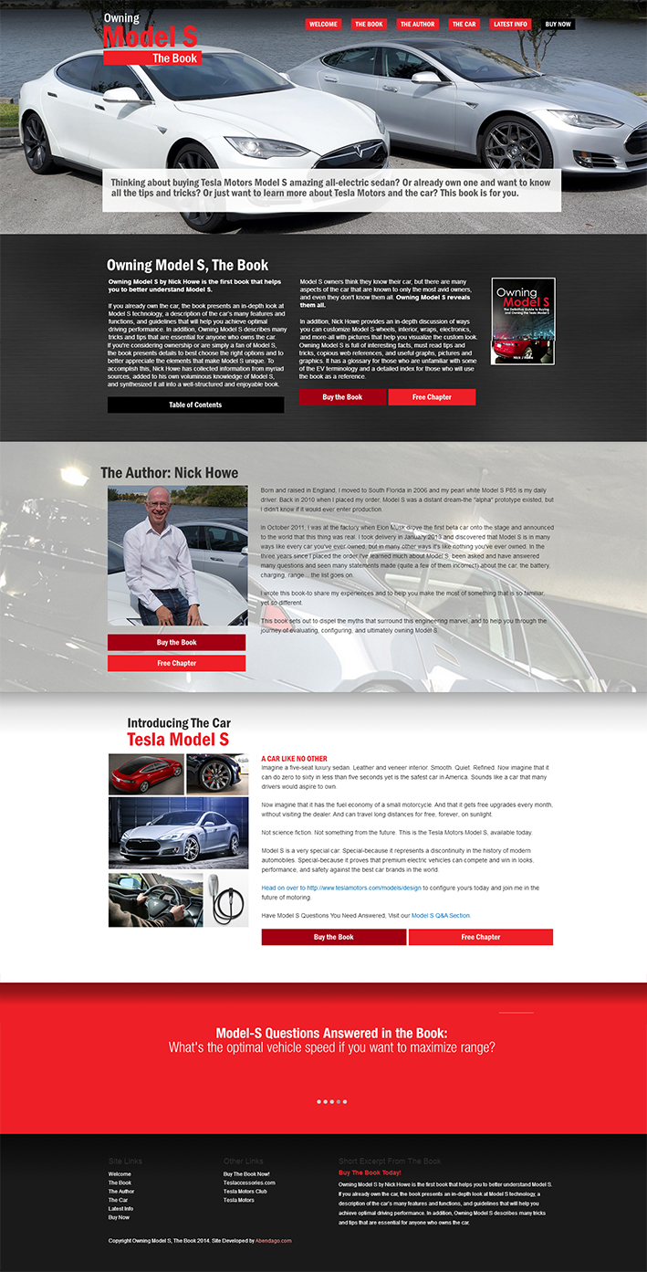 Website Capture: Owning Model S, The Book