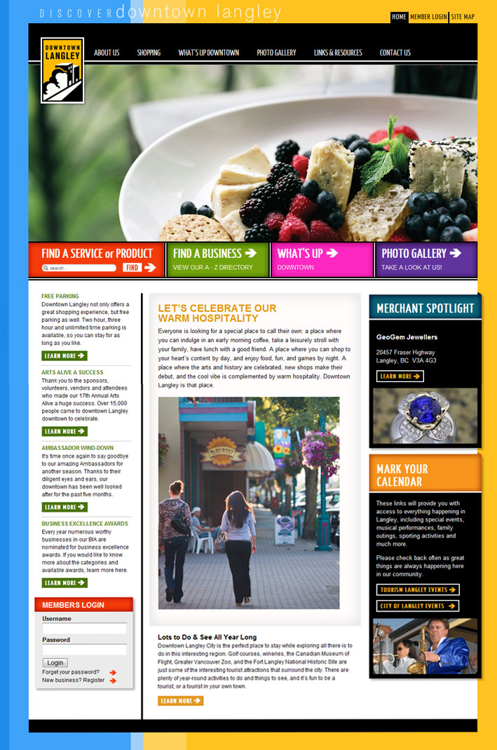 Website Capture: Downtown Langley Merchants Association