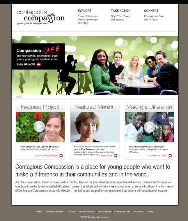 Website Capture: Contagious Compassion